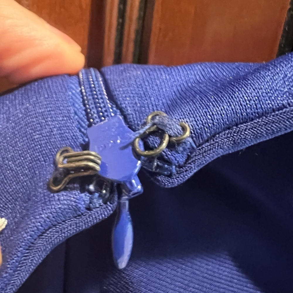 Cache Dress Royal Blue w/Black Shoulder Accents - 14 - Picture 13 of 14